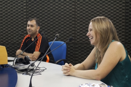 Gergia Sehn e Professor Eduardo Miranda Ethur